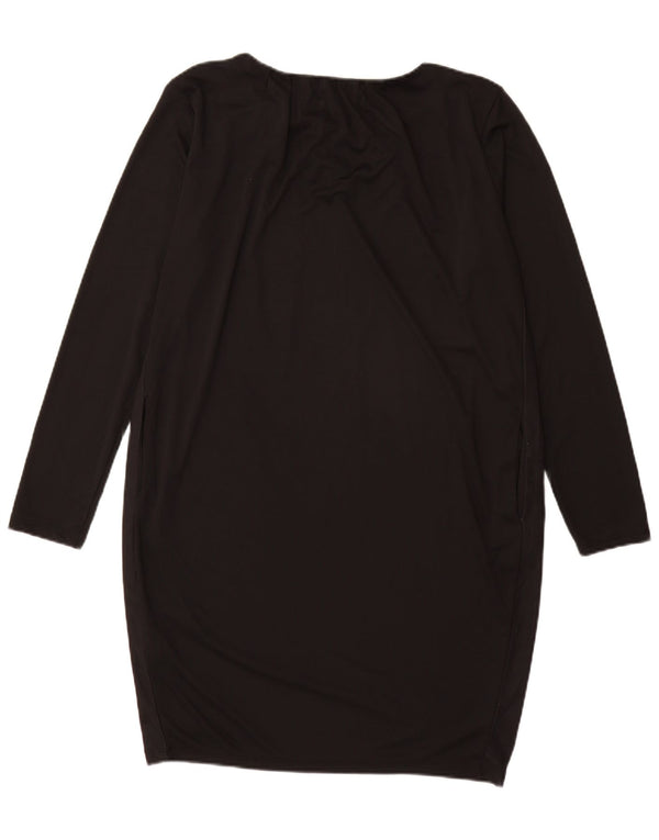 DESIGUAL Abito da donna a maniche lunghe con grafica grafica UK 18 XL Nero floreale