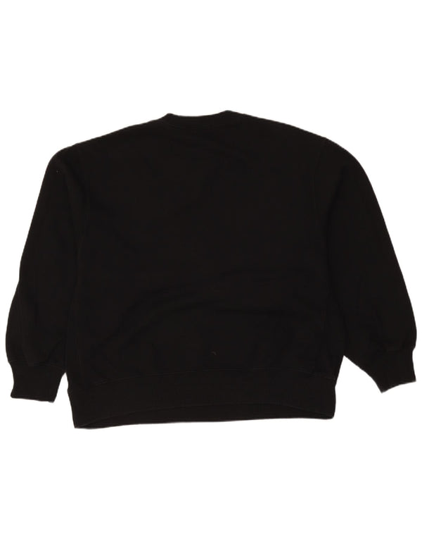 Felpa oversize da donna Zara UK 16 grande cotone nero