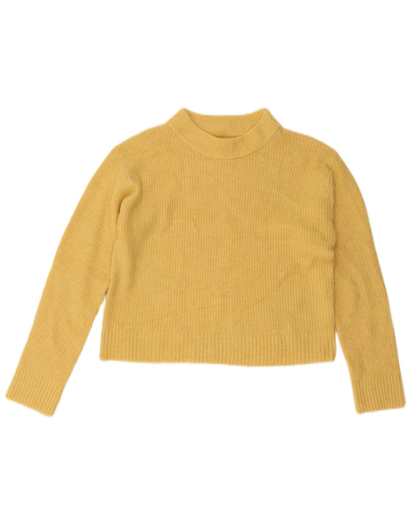 Maglione corto a collo alto per ragazze Zara 13-14 anni in poliestere giallo