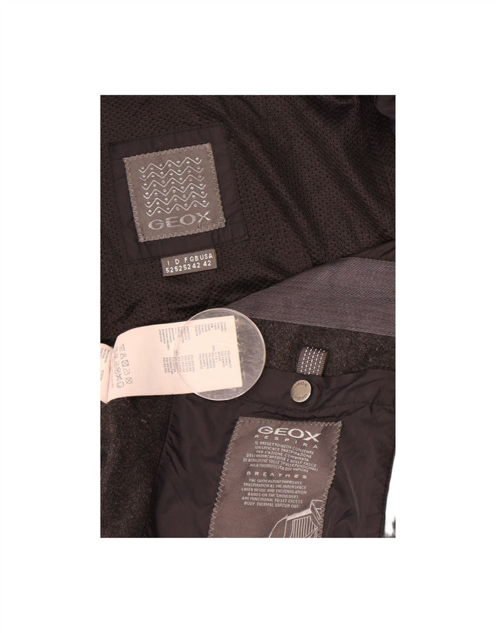 GEOX Mens Hooded Padded Jacket UK 42 XL Black Polyamide