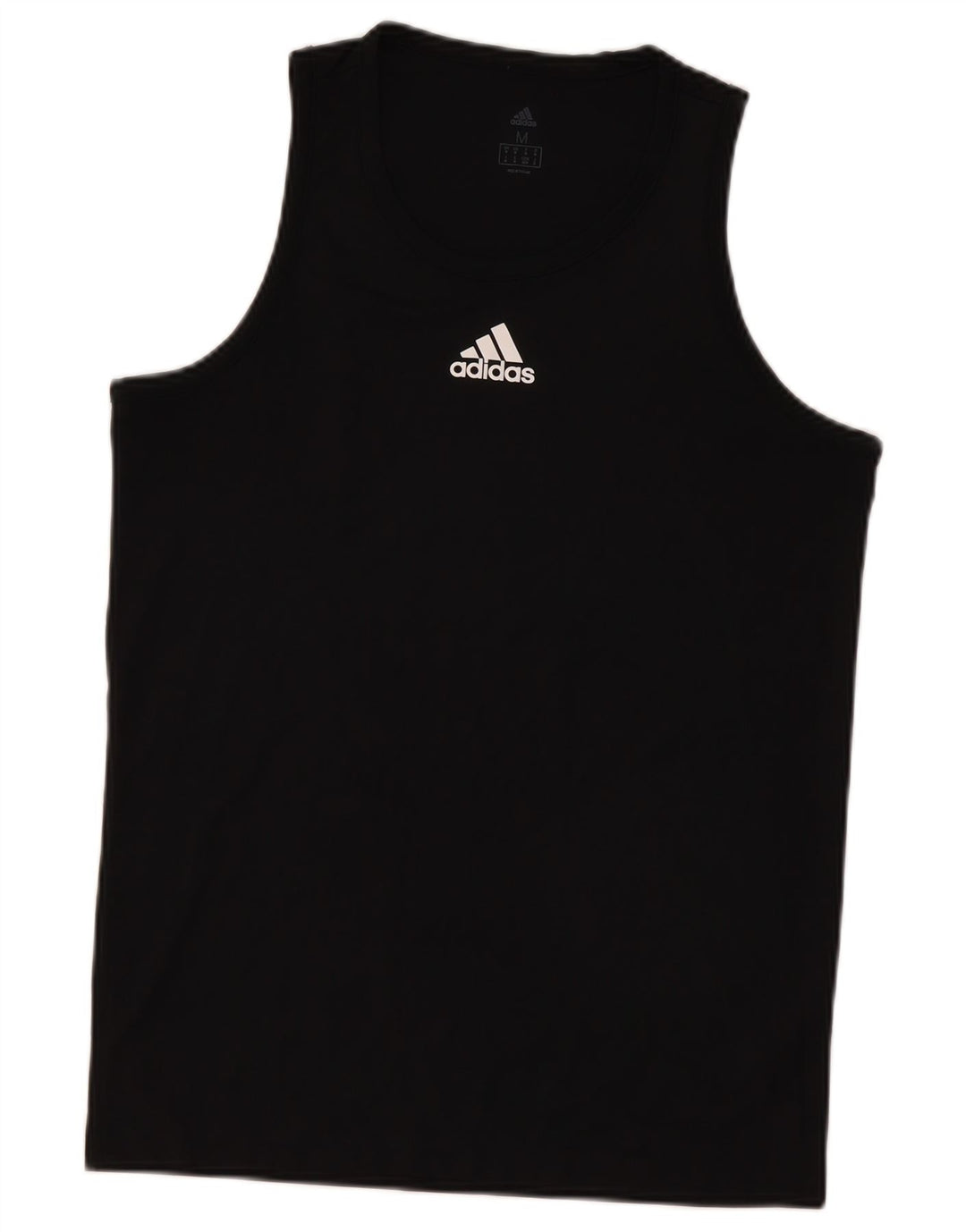 Canottiera grafica da uomo Adidas Top in poliestere nero medio