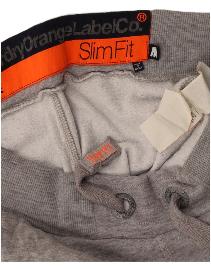 Pantaloni da tuta da uomo slim fit SUPERDRY Joggers in cotone grigio medio