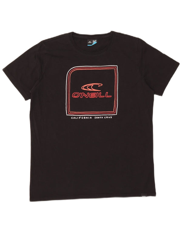T-shirt grafica da uomo O'Neill Top in cotone nero medio