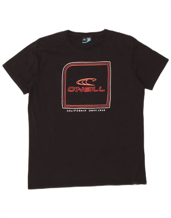 T-shirt grafica da uomo O'Neill Top in cotone nero medio
