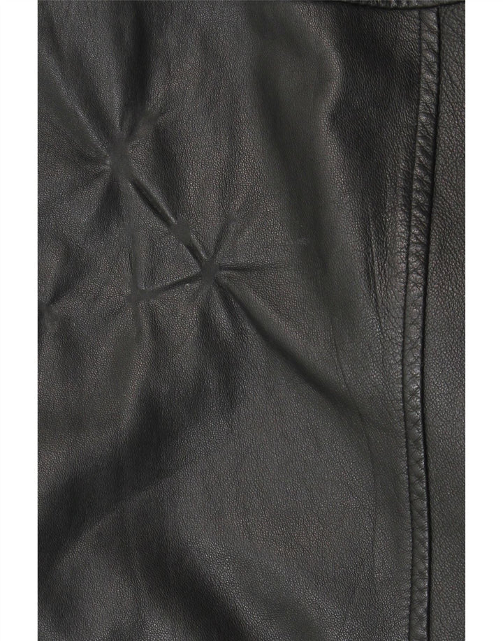 STONES Mens Leather Jacket IT 50 Large Black Leather Vintage Stones and Second-Hand Stones from Messina Hembry 