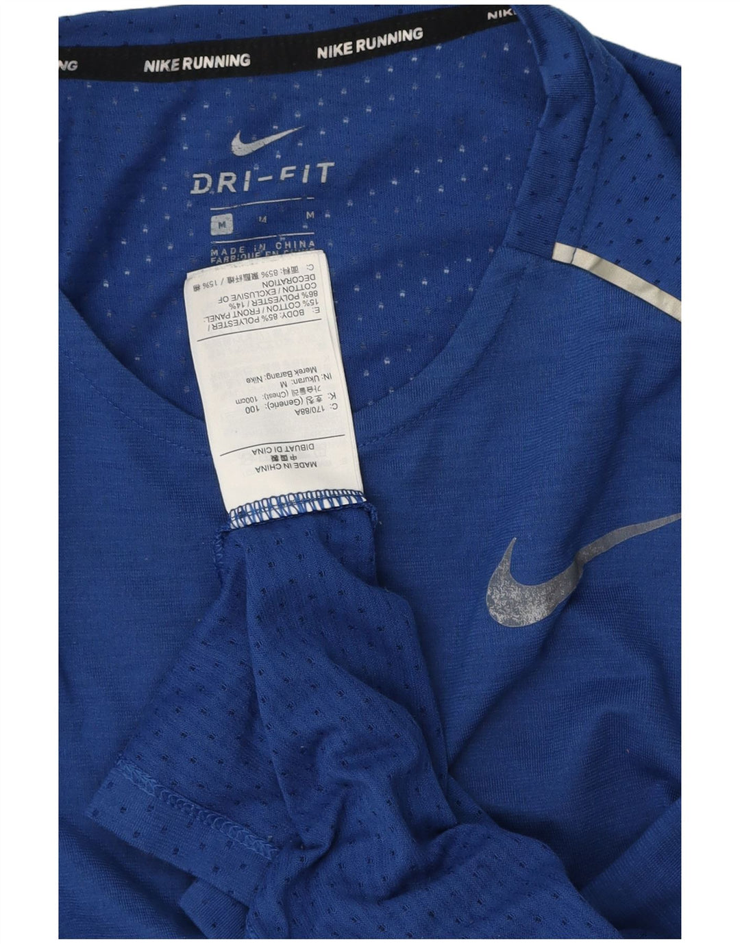 T-shirt NIKE Dri Fit da uomo, blu medio, in poliestere