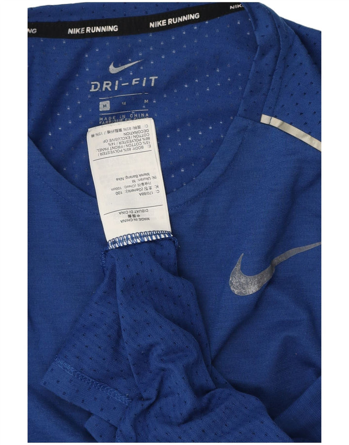 T-shirt NIKE Dri Fit da uomo, blu medio, in poliestere