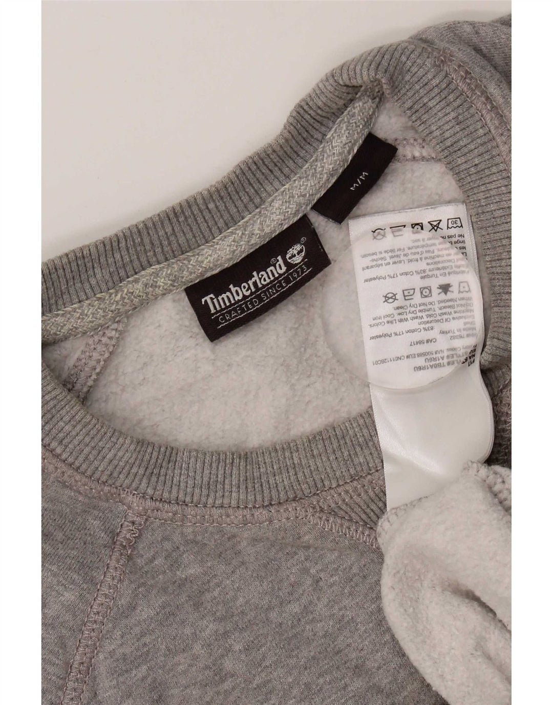Felpa da uomo Timberland in cotone grigio medio