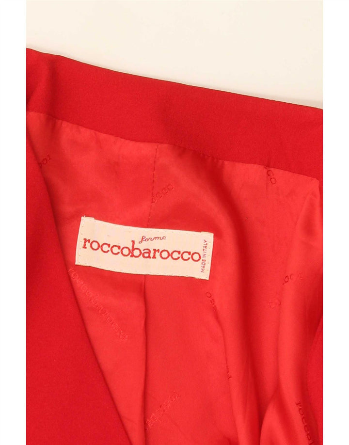 Giacca blazer da donna a 4 bottoni Roccobarocco UK 14 media rossa