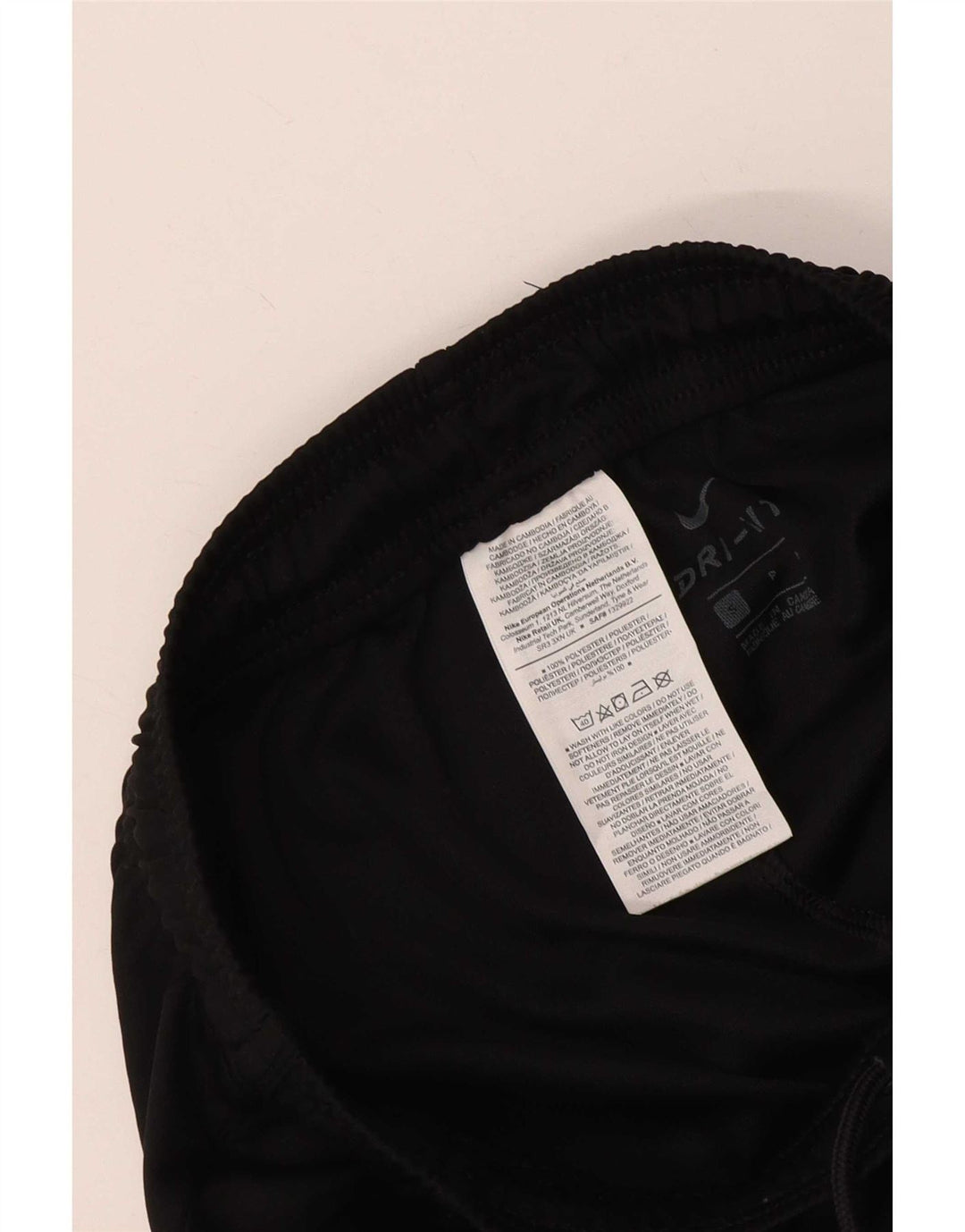 Pantaloncini sportivi Nike da donna Dri Fit UK 8 piccoli poliestere nero