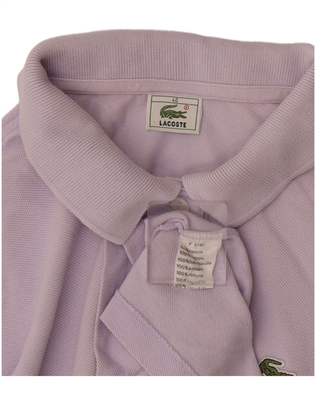 Polo da donna Lacoste taglia 40 cotone viola medio