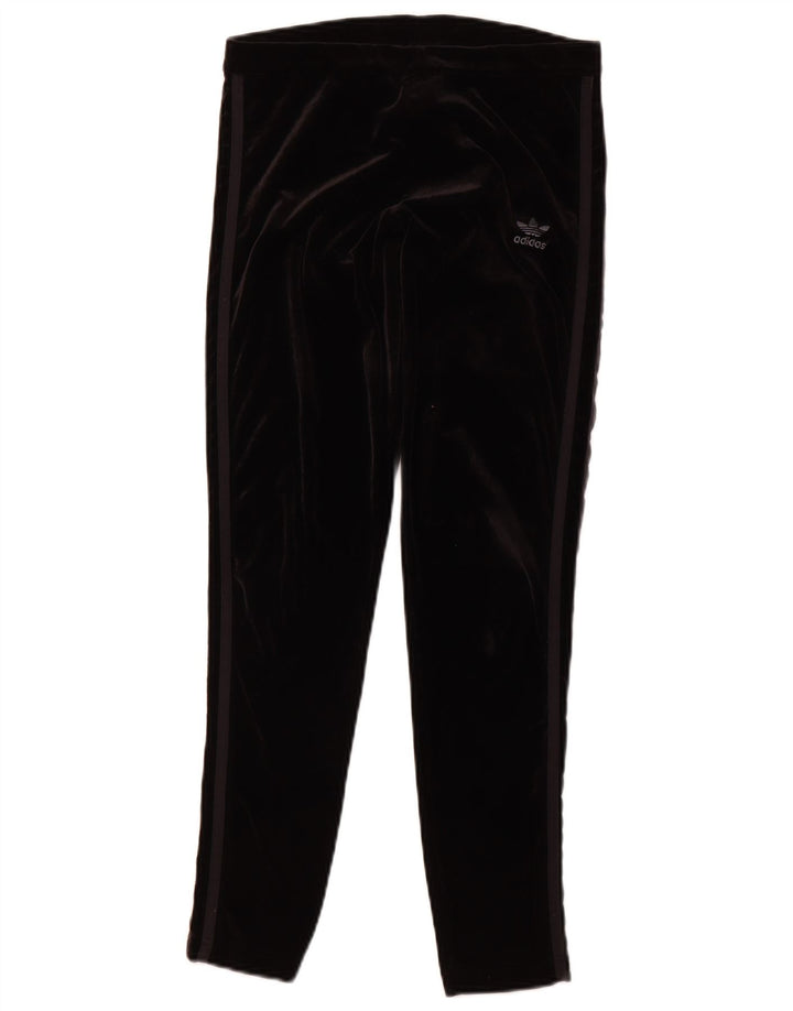Leggings in velluto da donna ADIDAS UK 12 poliestere nero medio