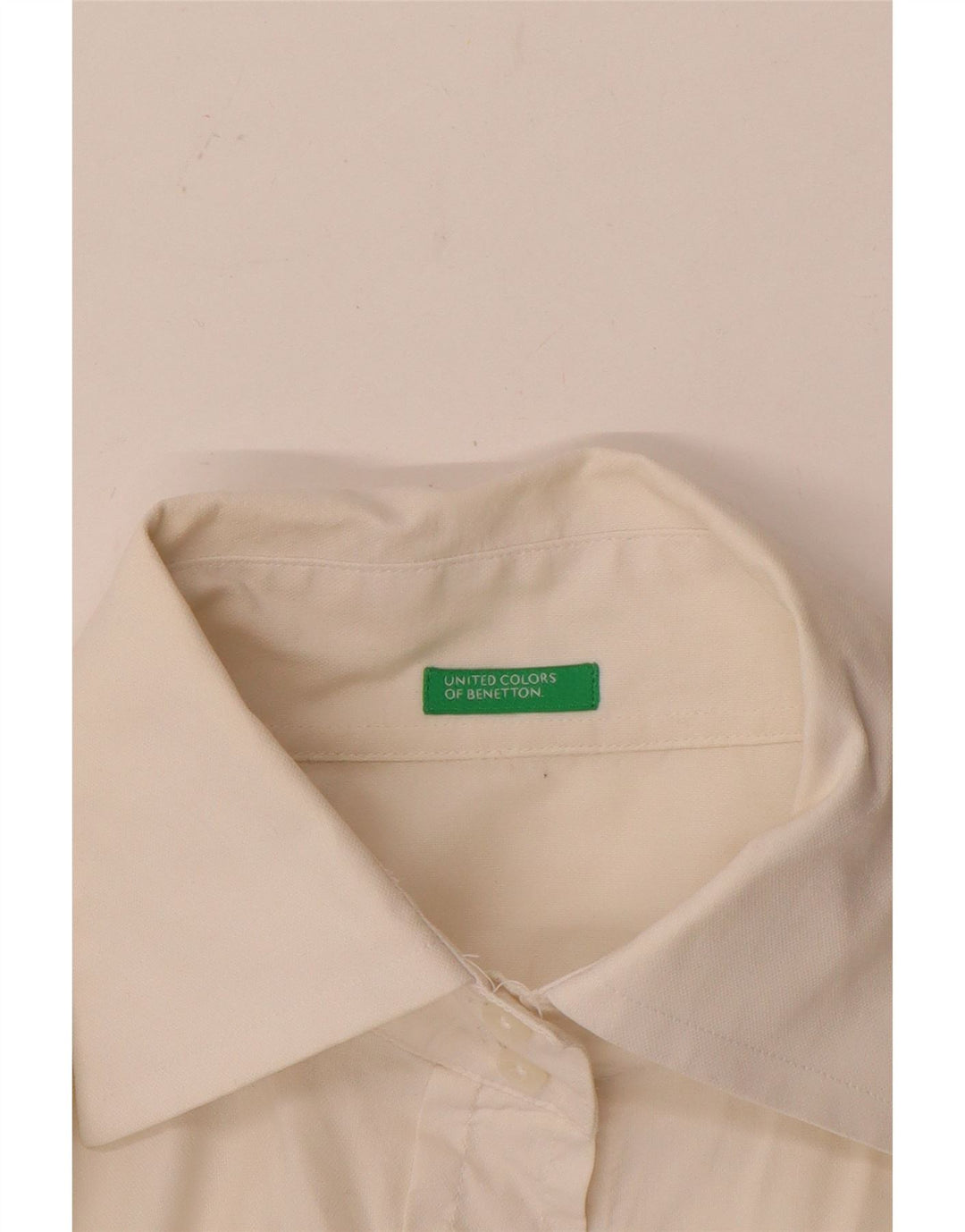 Camicia Benetton Donna UK 12 Medio Bianco