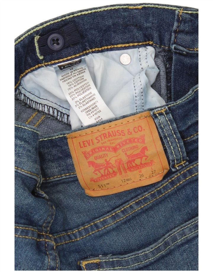Levi's Ragazzi 511 Jeans Slim 11-12 anni W26 L27 Cotone Blu
