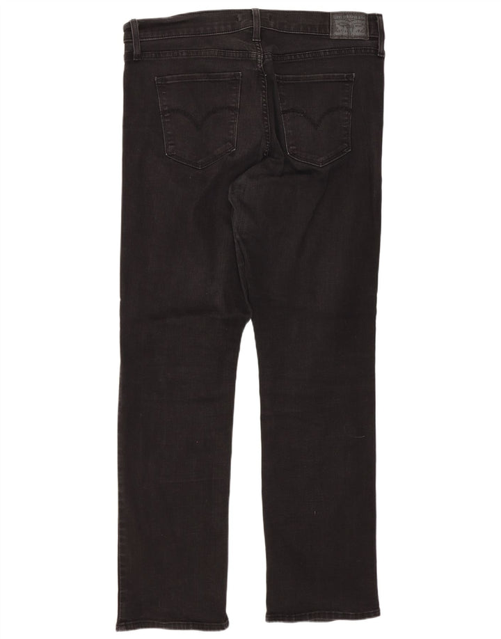 Jeans dritti modellanti da donna 314 Levi's W32 L30 cotone nero