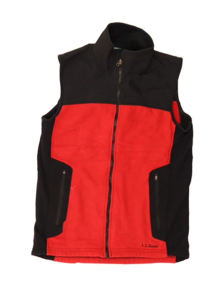 L.L.BEAN Mens Sleeveless Tracksuit Top Jacket Medium Red Colourblock Vintage L.L.Bean and Second-Hand L.L.Bean from Messina Hembry 