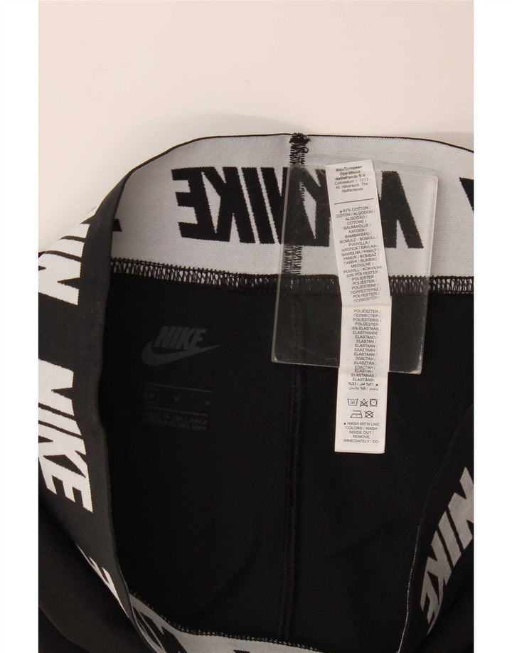 Leggings grafici da donna Nike UK 12 cotone color block medio nero