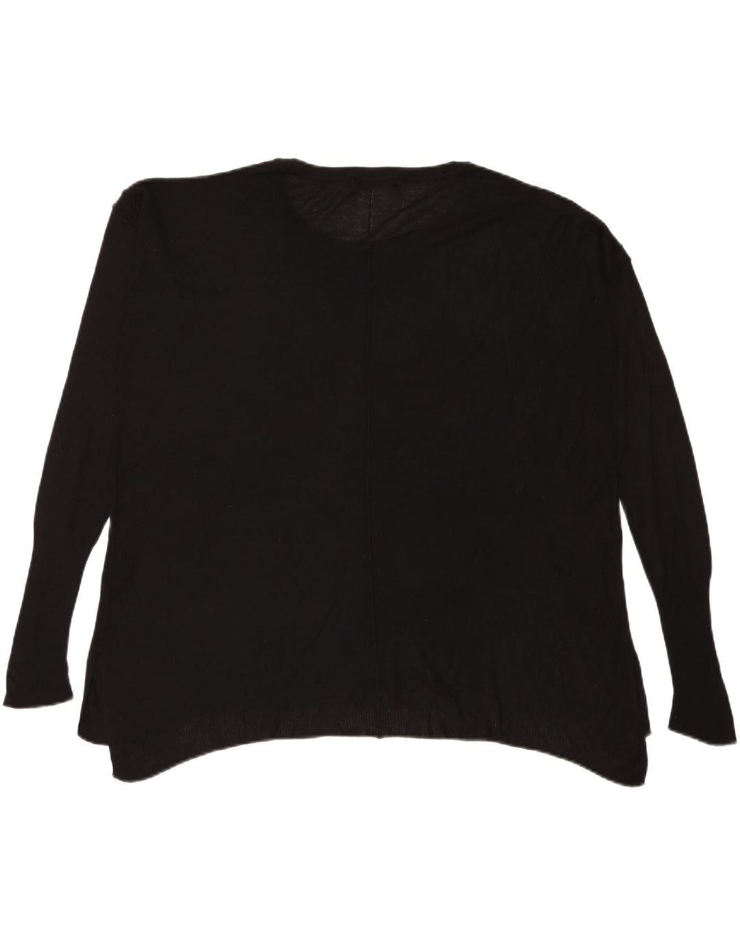 Top Zara da donna oversize a maniche lunghe UK 14 viscosa nera media