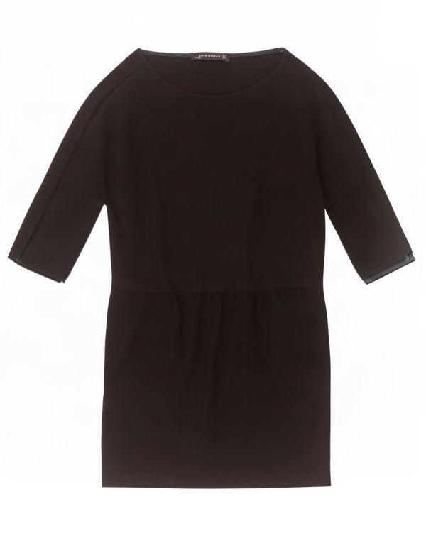 Abito tubino Zara da donna con maniche a 3/4 UK 12 medio nero
