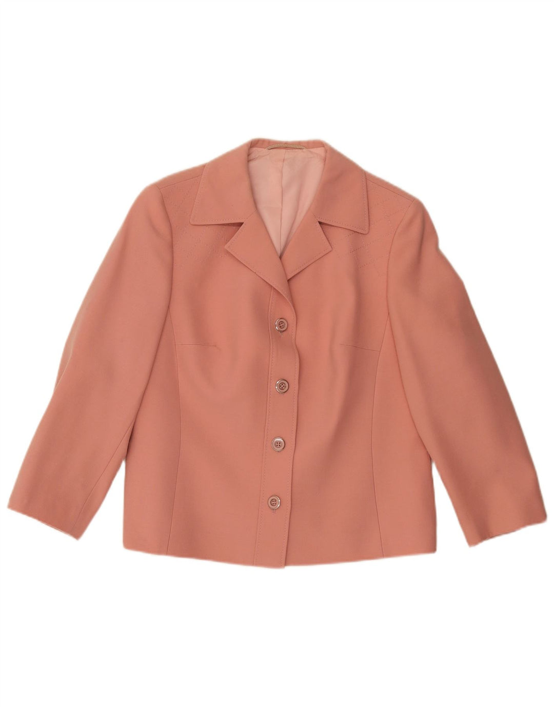 Giacca blazer da donna a 4 bottoni Goldix UK 12 lana rosa media