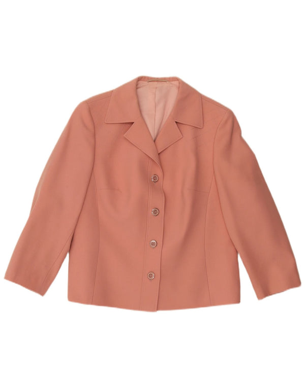 Giacca blazer da donna a 4 bottoni Goldix UK 12 lana rosa media