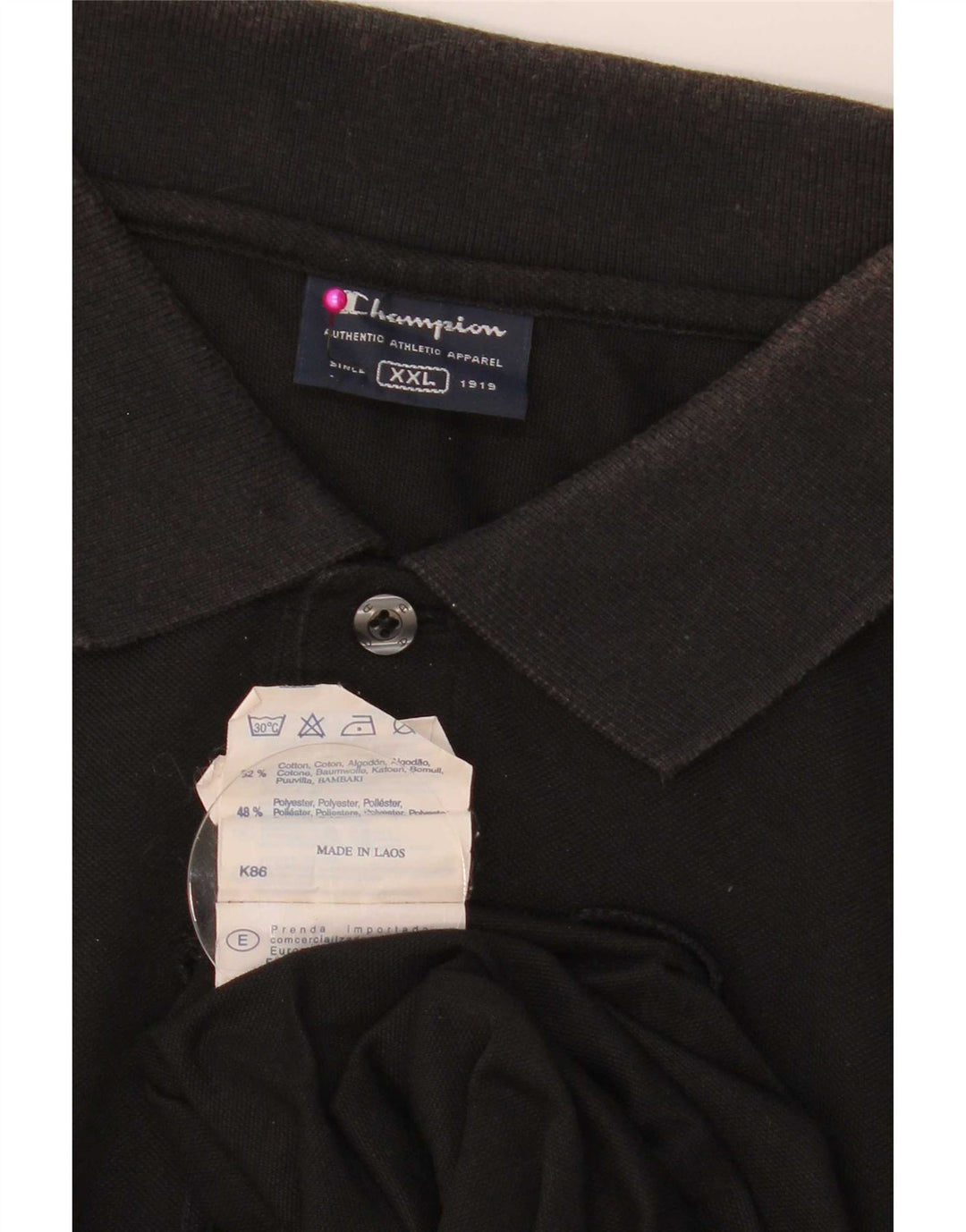 Polo da uomo Champion 2XL cotone nero