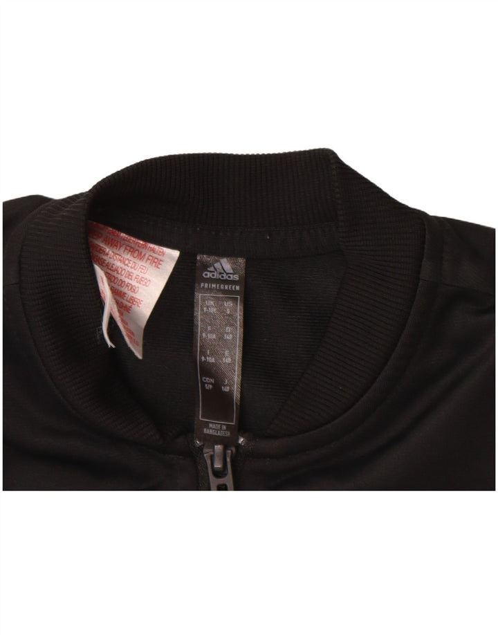 Giacca da tuta ADIDAS Primegreen per ragazze 9-10 anni in poliestere nero