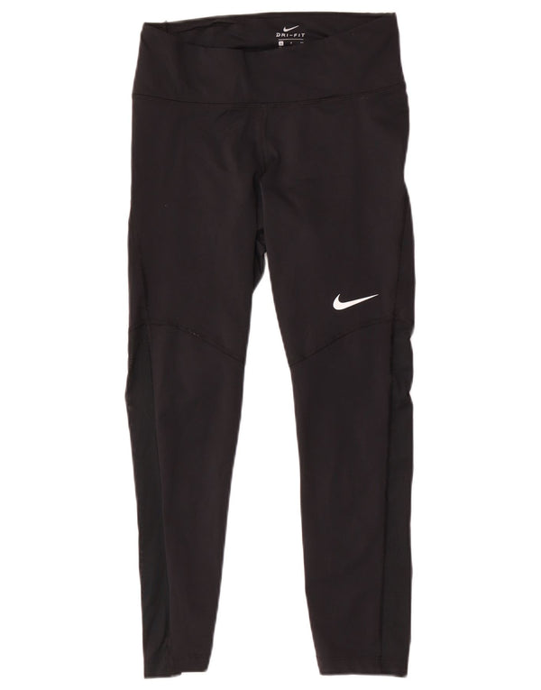 Leggings Nike Dri Fit Crop da donna UK 8 Small Nero Poliestere