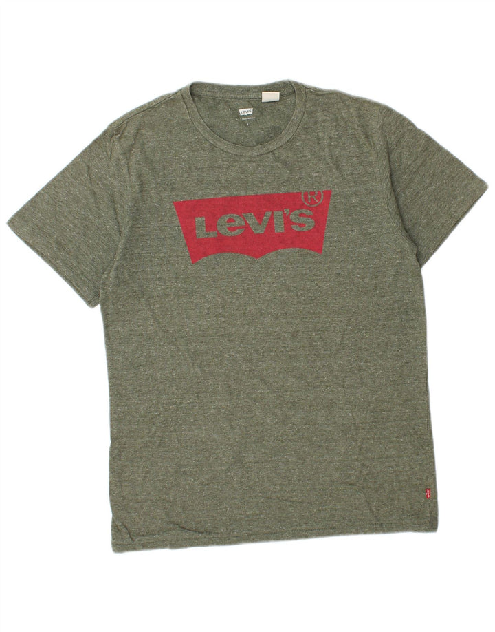 T-shirt grafica da uomo Levi's Top piccola color kaki chiazzato