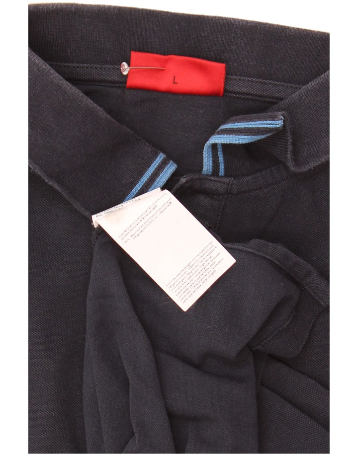 Polo da uomo Hugo Boss grande in cotone blu navy