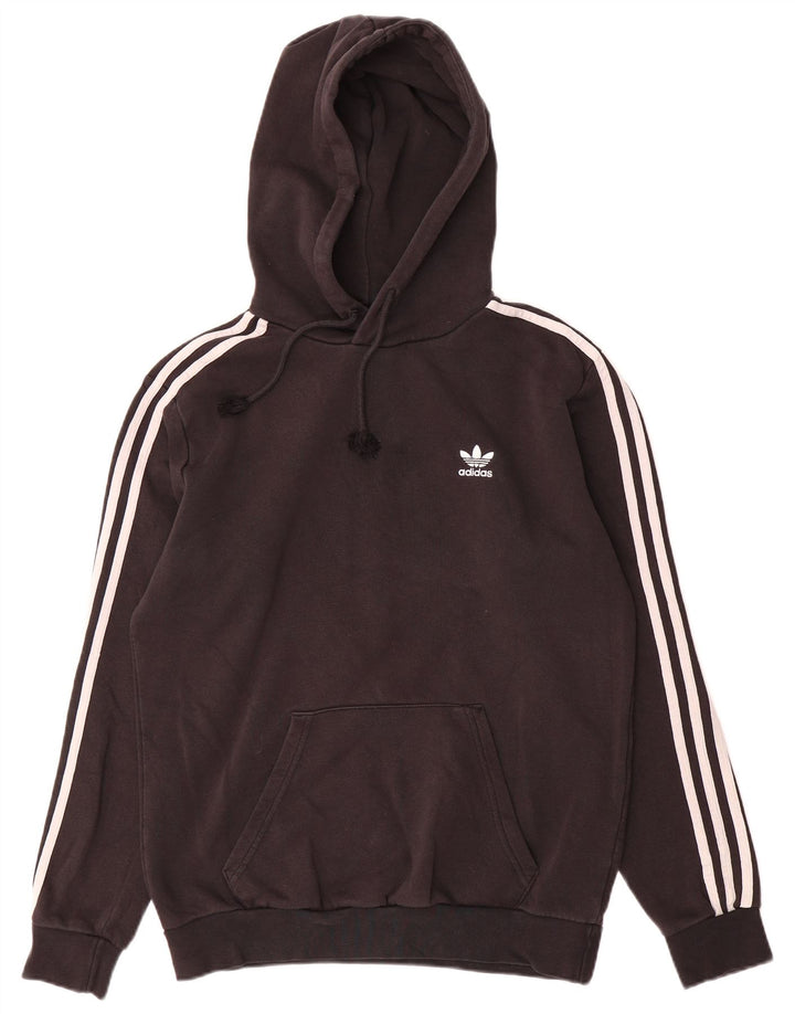 Felpa con cappuccio da uomo Adidas Small in cotone nero