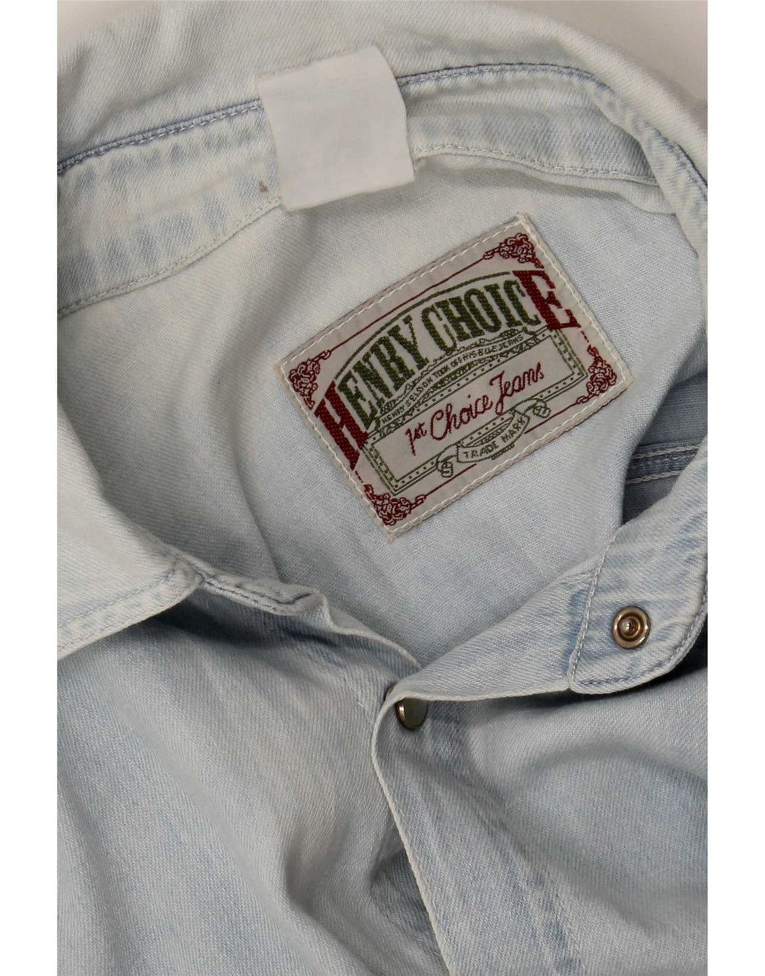 Camicia di jeans vintage da uomo XL blu