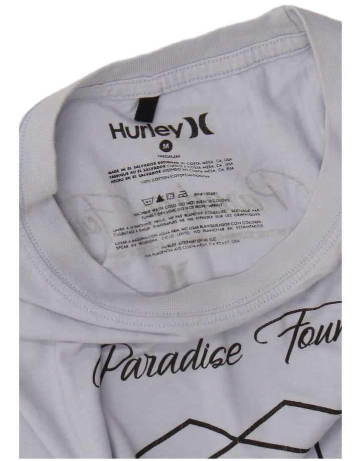 T-shirt grafica da uomo HURLEY Top in cotone blu medio
