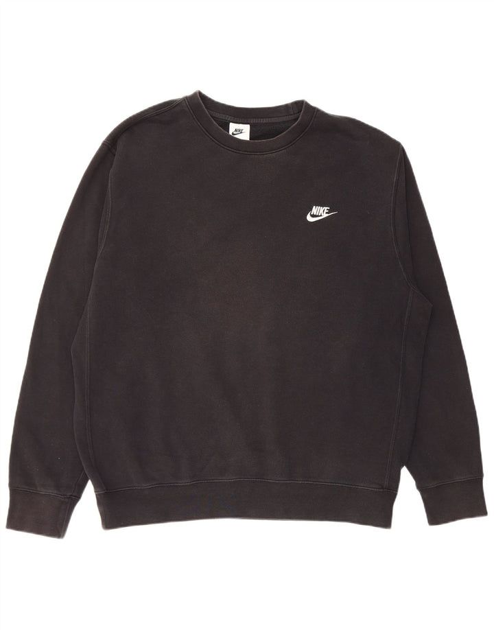 Felpa da uomo Nike Maglione grande in cotone nero
