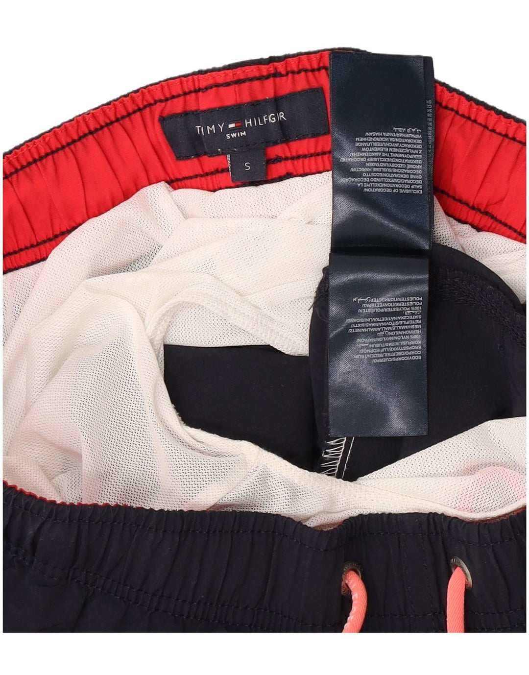 Pantaloncini da bagno da uomo Tommy Hilfiger piccoli in nylon blu navy