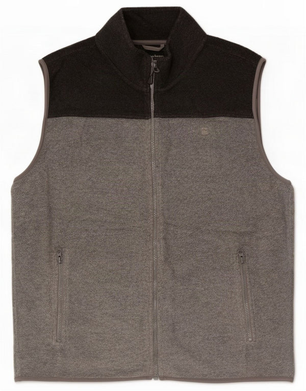 Gilet in pile da uomo James Pringle UK 40 Large Grigio Colourblock Poliestere