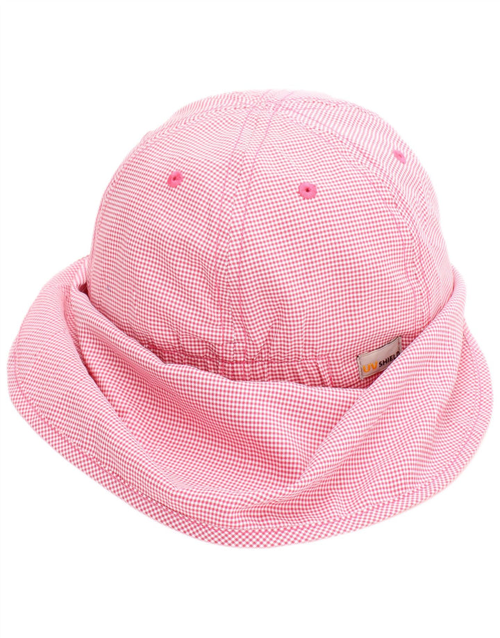 Cappello da cacciatore Jack Wolfskin per ragazze con drappeggio sul collo, 4-5 anni, piccolo pied de poule rosa