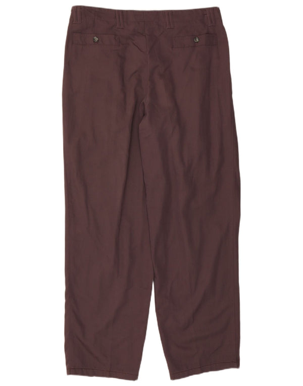 Pantaloni chino vintage da uomo con pegged W34 L30 in viscosa marrone