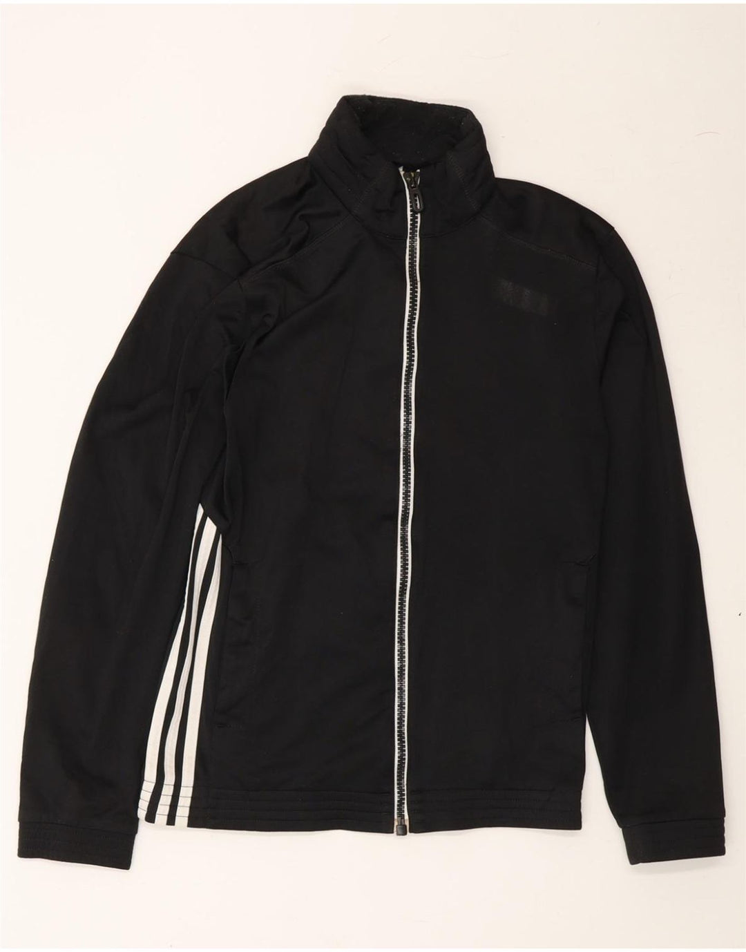 ADIDAS Mens Tracksuit Top Jacket IT 36/38 Small Black Polyester Vintage Adidas and Second-Hand Adidas from Messina Hembry 