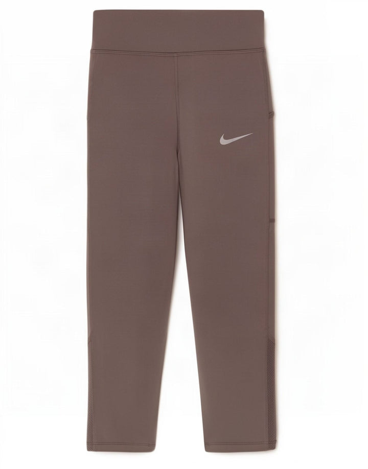 Leggings Nike Dri Fit Capri da donna UK 10 piccoli grigi
