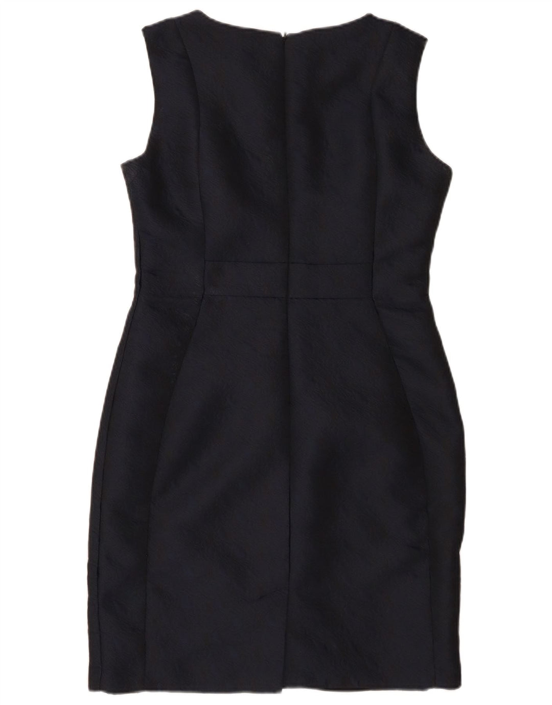 REISS Womens Sleeveless Sheath Dress UK 14 Medium Navy Blue Polyester