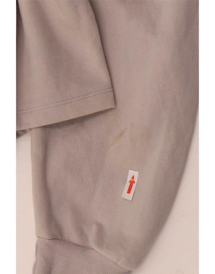 Felpa corta da donna Zara UK 14 Cotone grigio medio