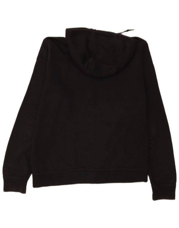 Felpa con cappuccio e zip Nike da uomo, grande, in cotone nero