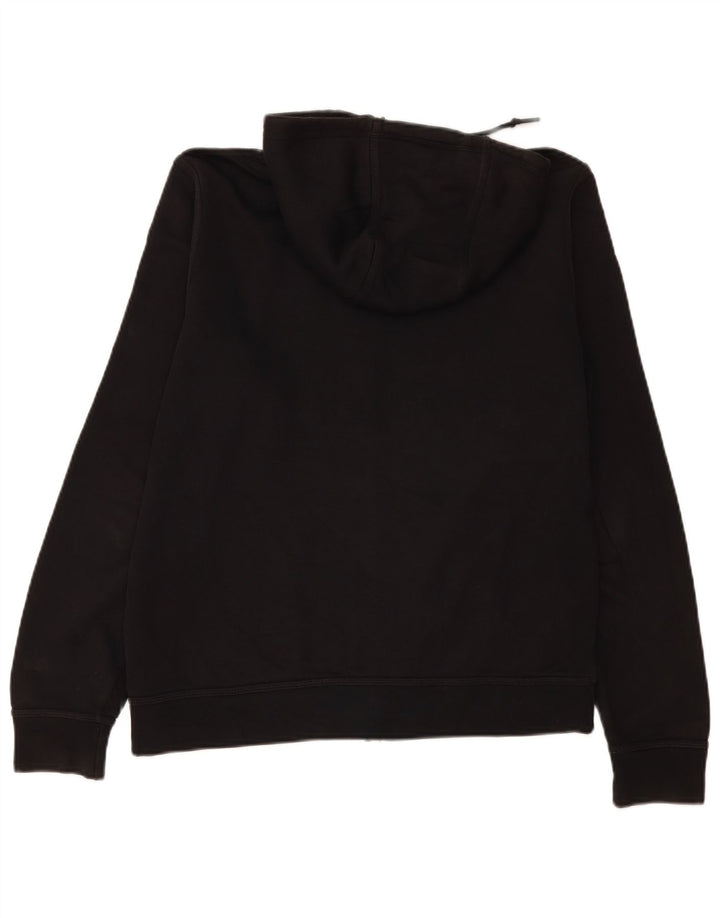 Felpa con cappuccio e zip Nike da uomo, grande, in cotone nero