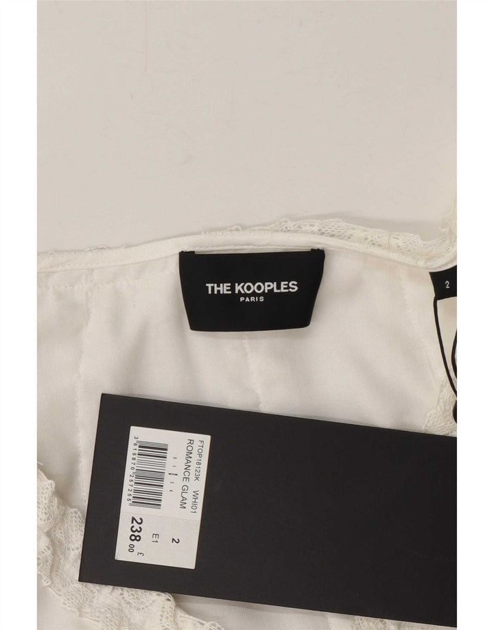 La camicetta corta da donna a maniche lunghe Kooples taglia 2, designer bianco medio