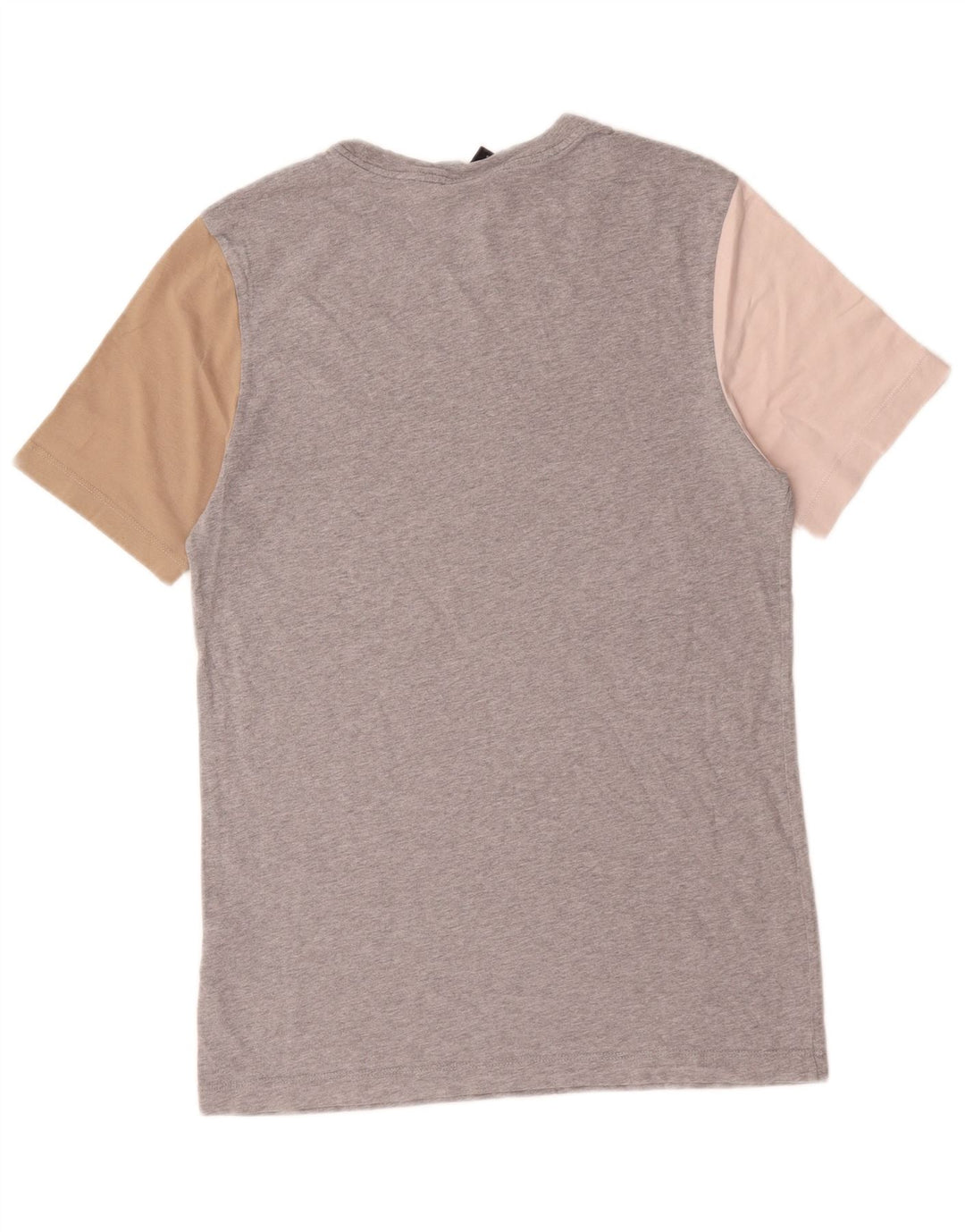 T-shirt Nike da uomo con vestibilità standard, top in cotone color block grigio medio