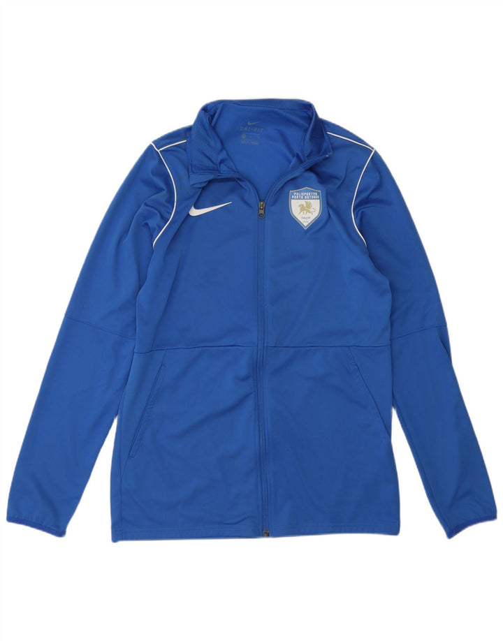Giacca sportiva da donna con grafica Nike, blu medio, in poliestere