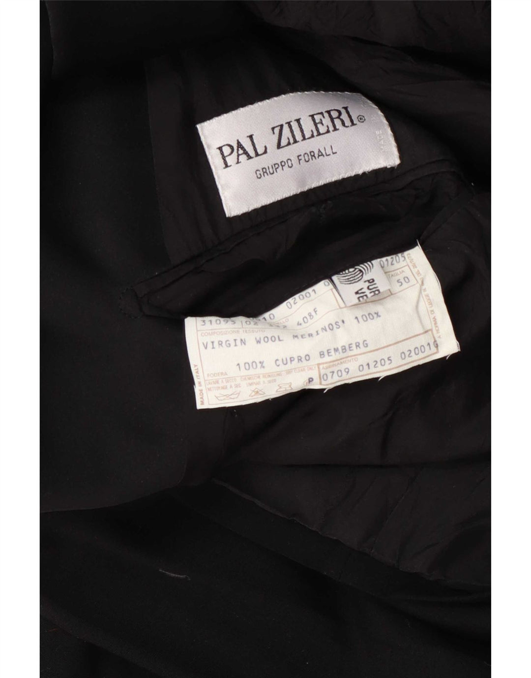 Pal Zileri Giacca Blazer Doppiopetto da Uomo IT 50 Large Nera in Lana Vergine