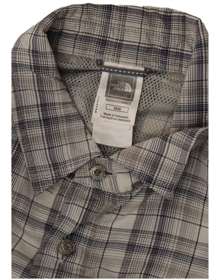 Camicia da uomo The North Face in cotone a quadri grigio medio