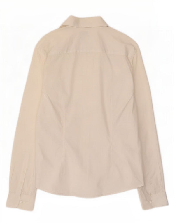 Camicia aderente da uomo Armani Jeans grande in cotone bianco